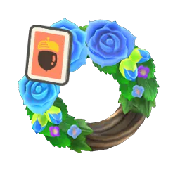 Blue Rose Wreath DIY