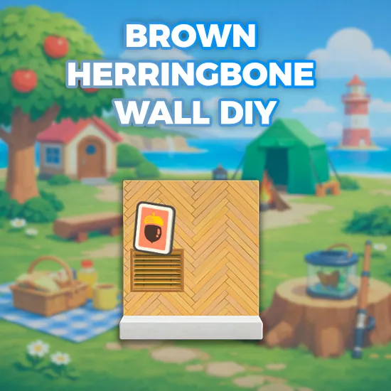 Brown Herringbone Wall DIY