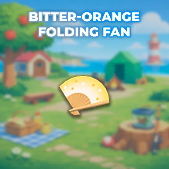 Bitter-Orange Folding Fan