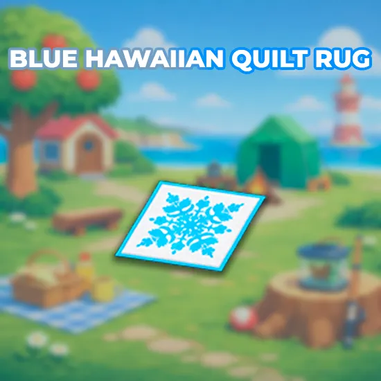 Blue Hawaiian Quilt Rug