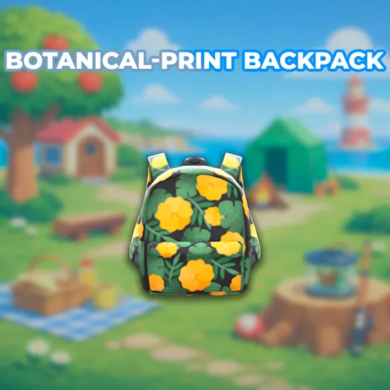 Botanical-Print Backpack