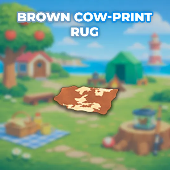 Brown Cow-Print Rug