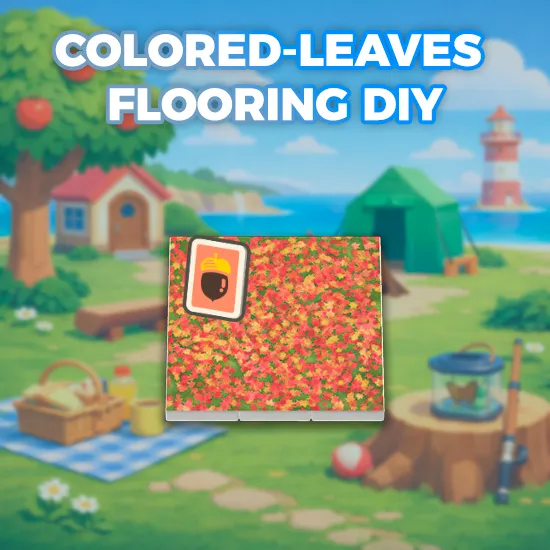 Colored-Leaves Flooring DIY