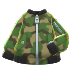 Camo Bomber-Style Jacket