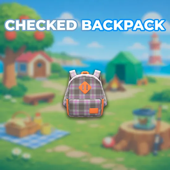 Checked Backpack