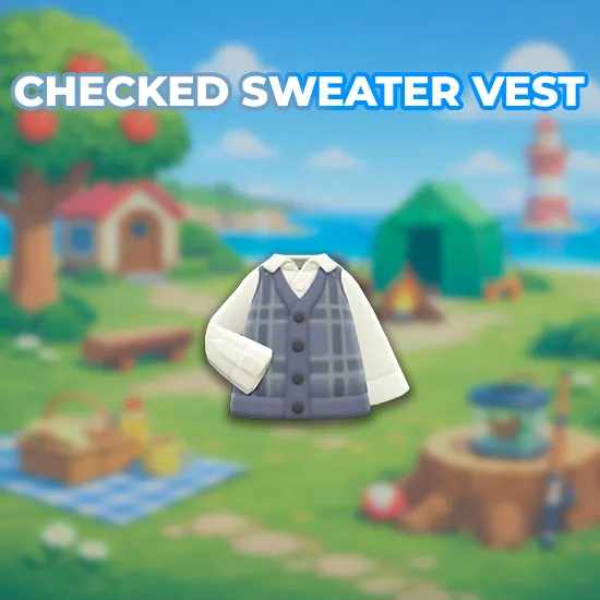 Checked Sweater Vest