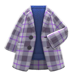 Checkered Chesterfield Coat