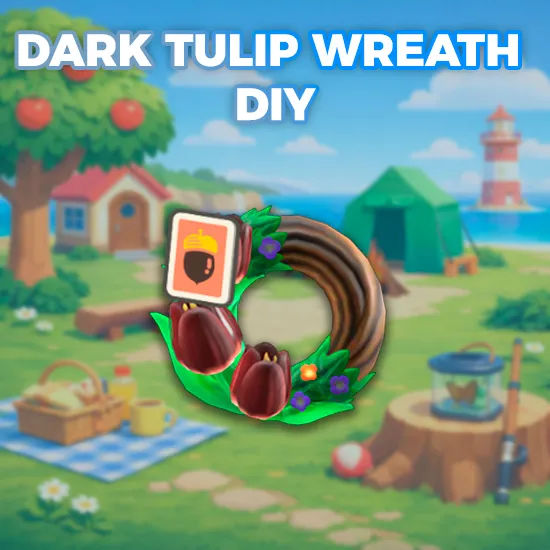 Dark Tulip Wreath DIY