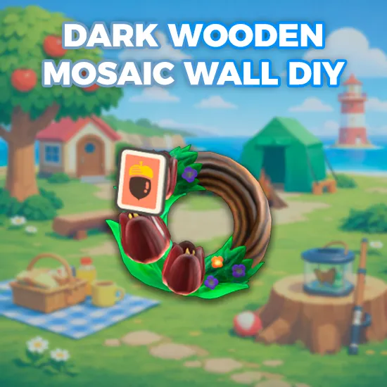 Dark Wooden-Mosaic Wall DIY