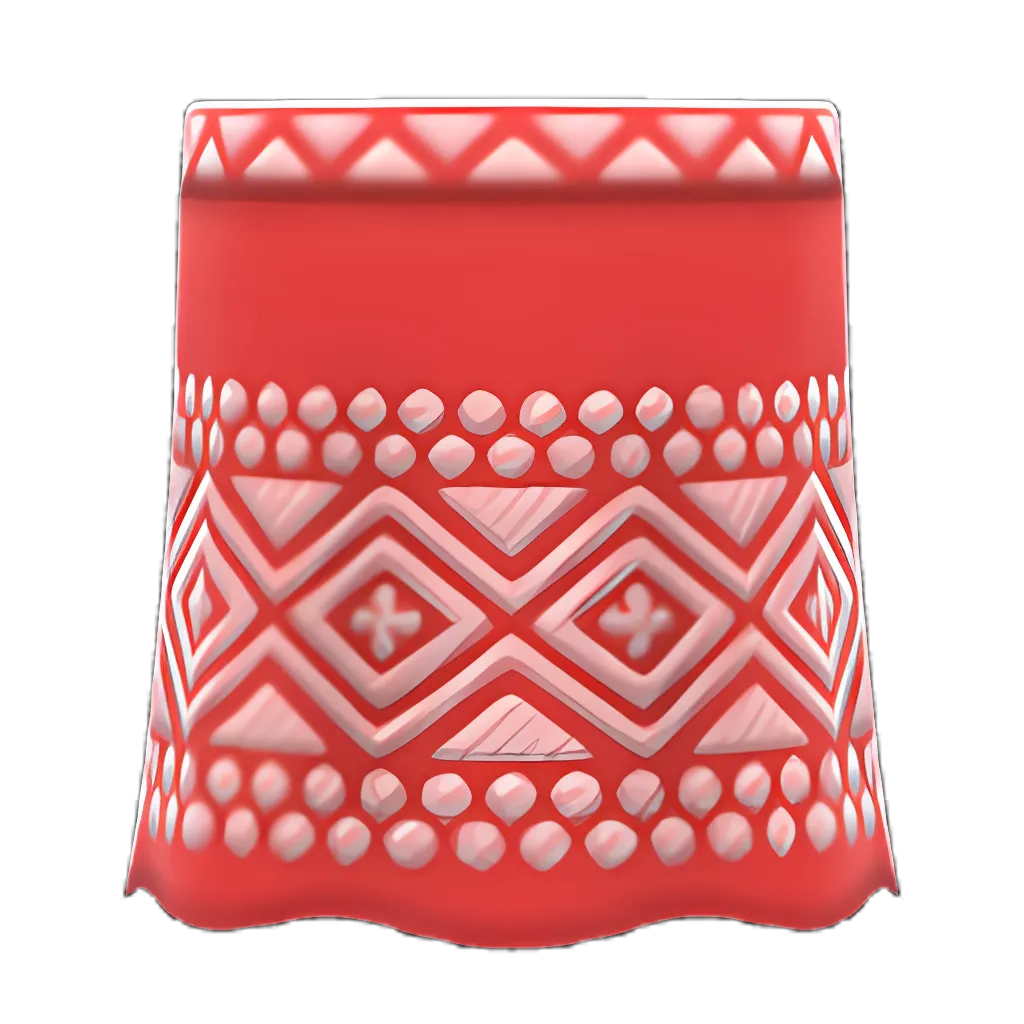 Embroidered-Pattern Skirt