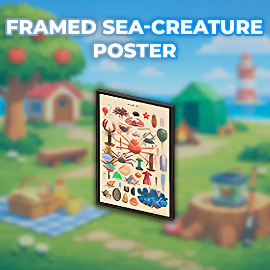 Framed Sea-Creature Poster