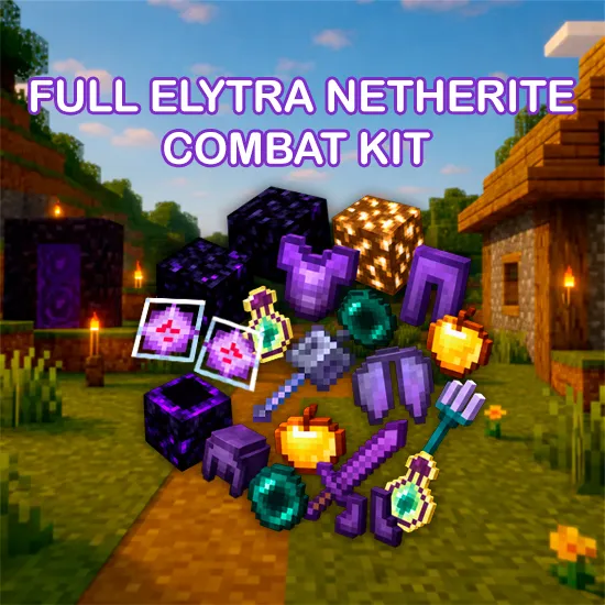 Full Elytra Netherite Combat Kit