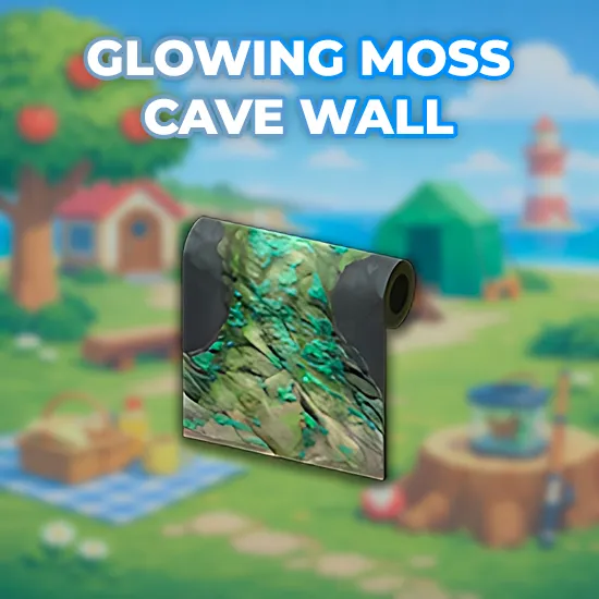Glowing Moss Cave Wall