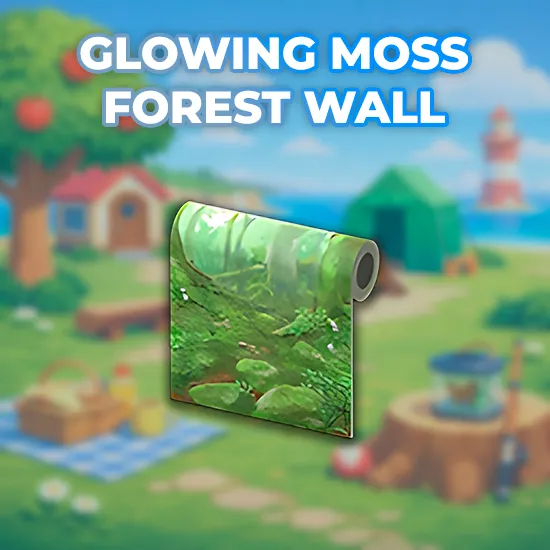 Glowing Moss Forest Wall