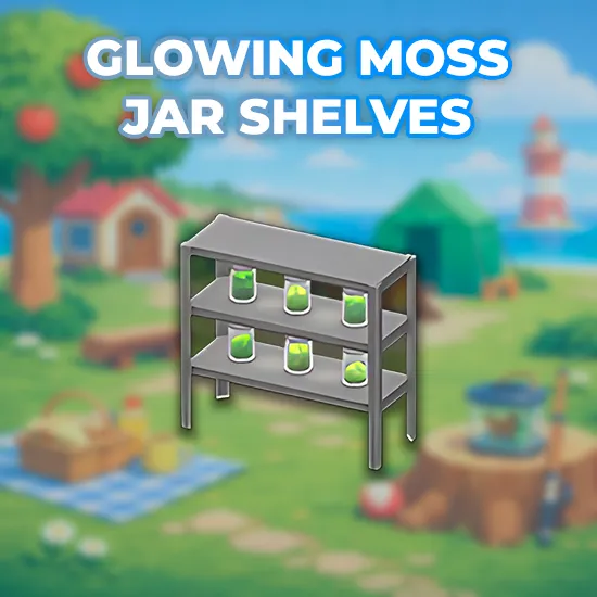 Glowing Moss Jar Shelves