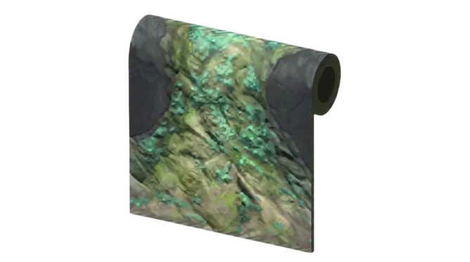 Glowing Moss Cave Wall