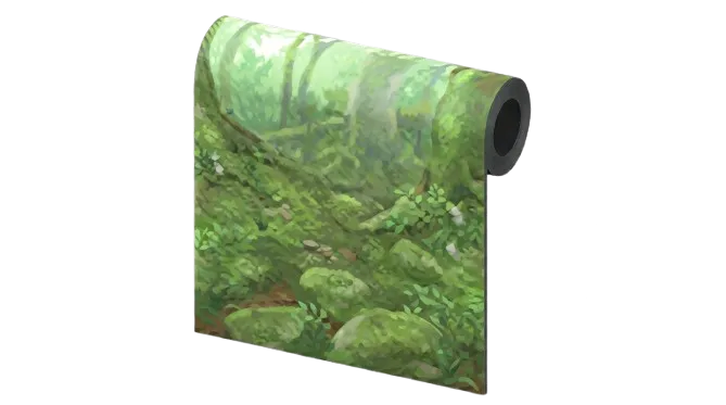 Glowing Moss Forest Wall