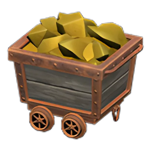 Gold-Nugget Mining Car