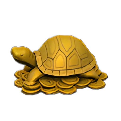 Gold Turtle Figurine