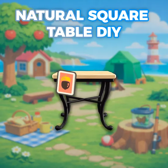 Natural Square Table DIY