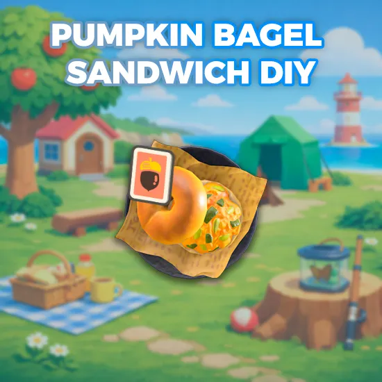 Pumpkin Bagel Sandwich DIY