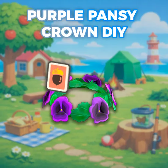 Purple Pansy Crown DIY