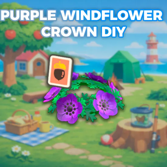 Purple Windflower Crown DIY
