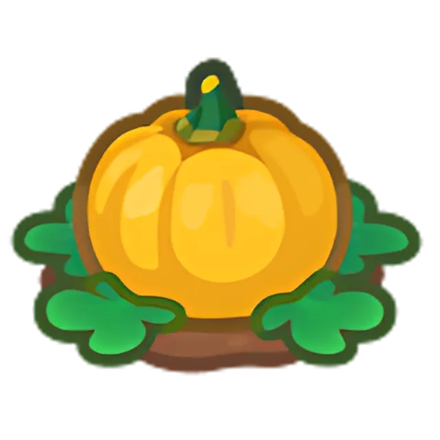 Ripe Yellow-Pumpkin Plant