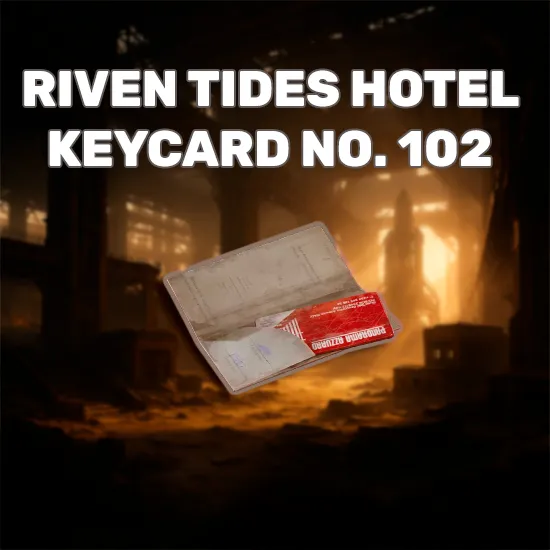 Riven tides hotel keycard no. 102