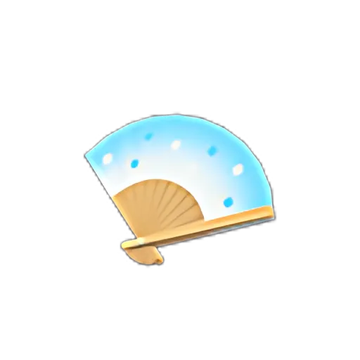 Sky-Blue Folding Fan