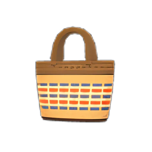 Striped Basket Bag