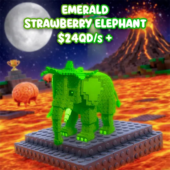 Emerald Strawberry Elephant $24Qd/s +
