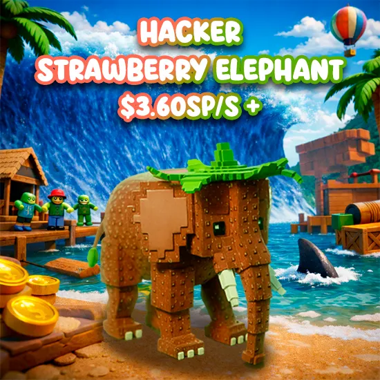 Hacker Strawberry Elephant $3.60Sp/s +