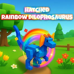 Hatched Rainbow Dilophosaurus