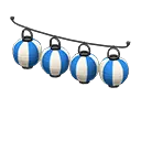 Black x Blue & White Stripes