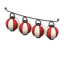 Black x Red & White Stripes