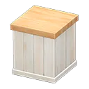 White & Natural Finish