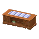Dark Brown x Blue Gingham