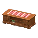 Dark Brown x Red Gingham
