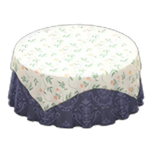 Floral Print x Damascus-Pattern Blue