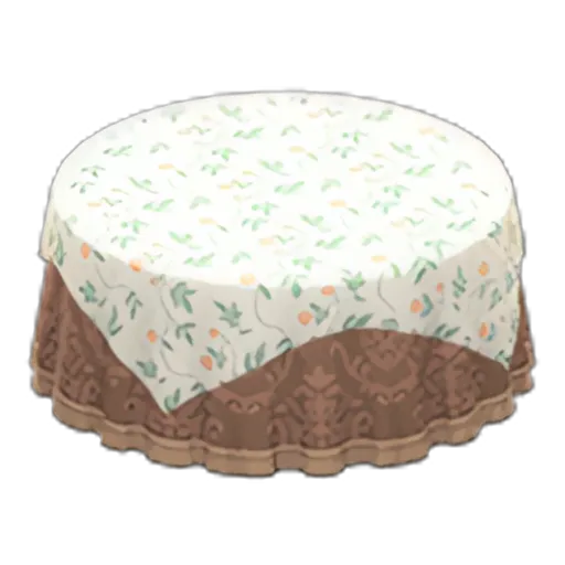 Floral Print x Damascus-Pattern Brown