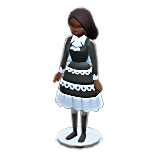 Medium-Length Black x Dress