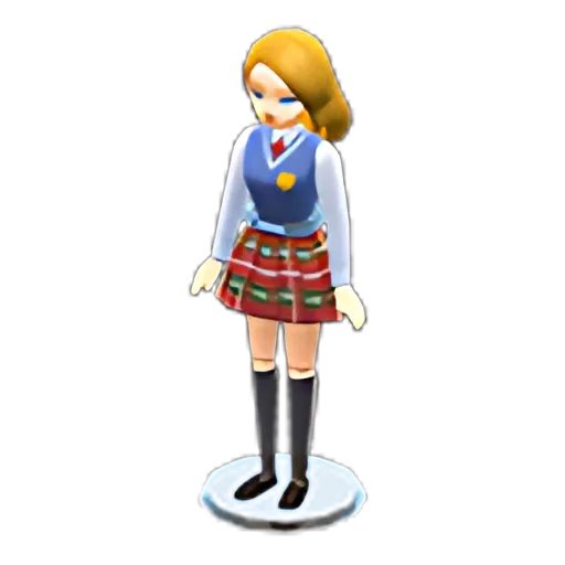 Medium-Length Gold x School Uniform