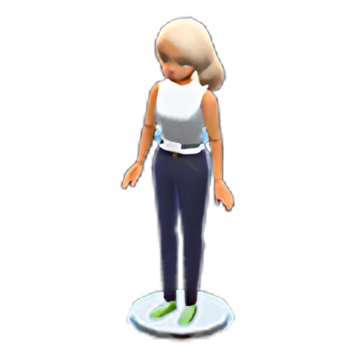 Medium-Length White x Simple