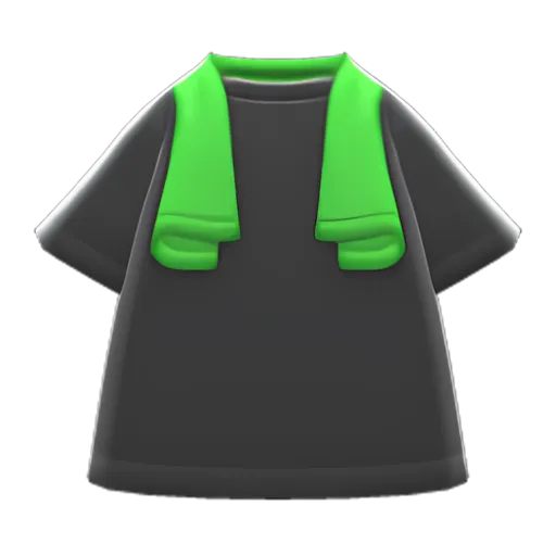 Orange Towel & Black Shirt