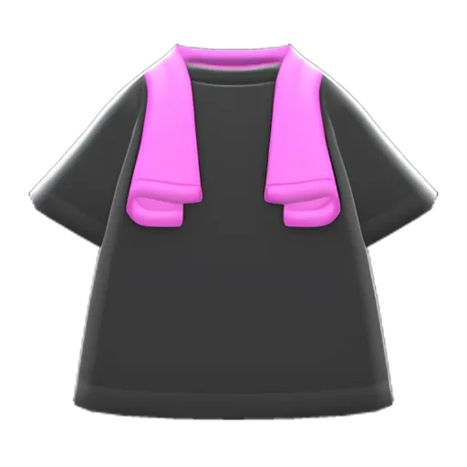 Pink Towel & Black Shirt