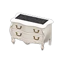 White x Damascus-Pattern Black