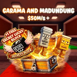 Garama and Madundung $50M/s + 1 Free Secret Lucky Block
