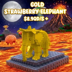 Gold Strawberry Elephant $8.9Qd/s +