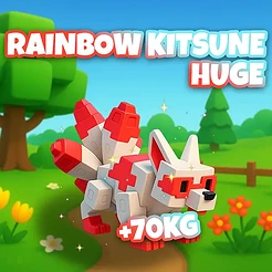 Huge Rainbow Kitsune (+70kg)
